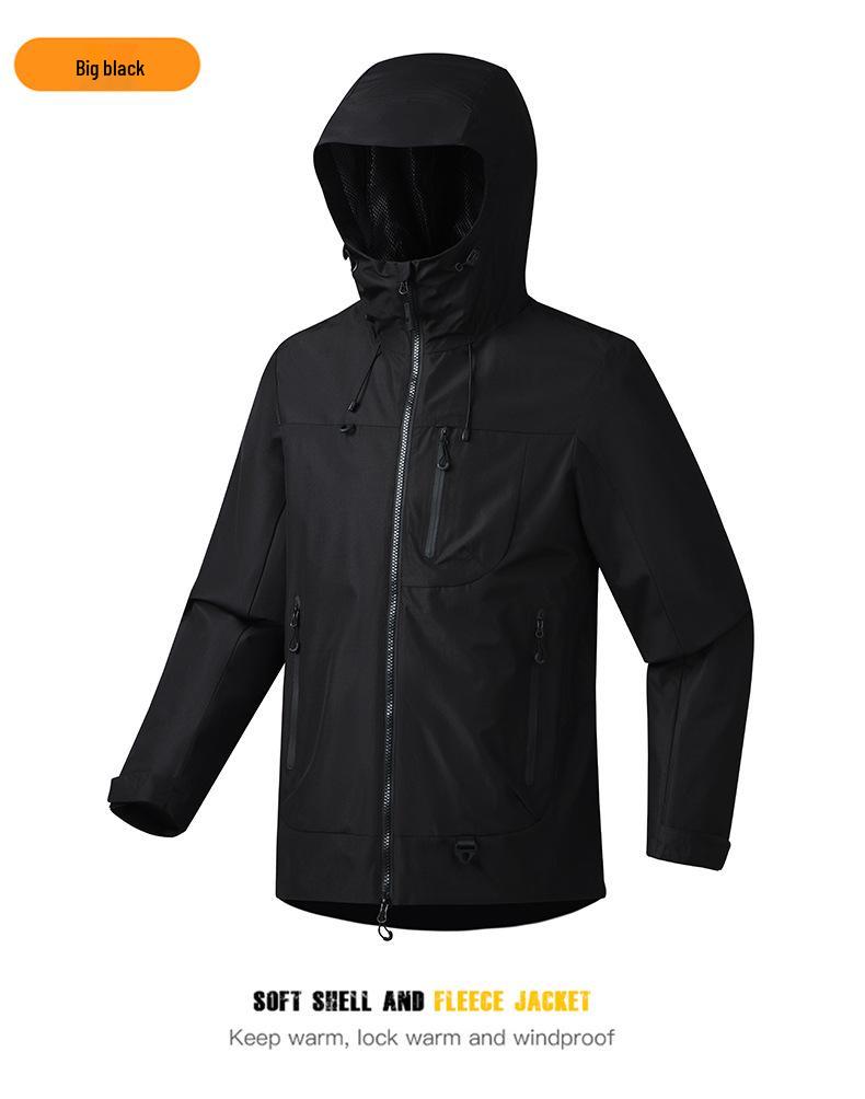 Женская и мужская водонепроницаемая ветрозащитная дождевая куртка с капюшоном 2025 - Новый весенне-осенний костюм для альпинизма на открытом воздухе