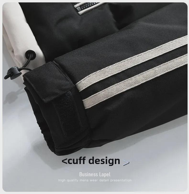 Мужская плюшевая хлопковая куртка с капюшоном для рабочей одежды - Модная, плотная, защищающая от холода зимняя верхняя одежда для погоды Северо-Востока