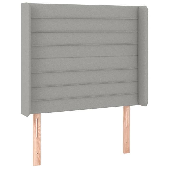 VidaXL LED Headboard Bedroom Furniture Single Bed Accessory Headboard Interior Light Grey 3124162