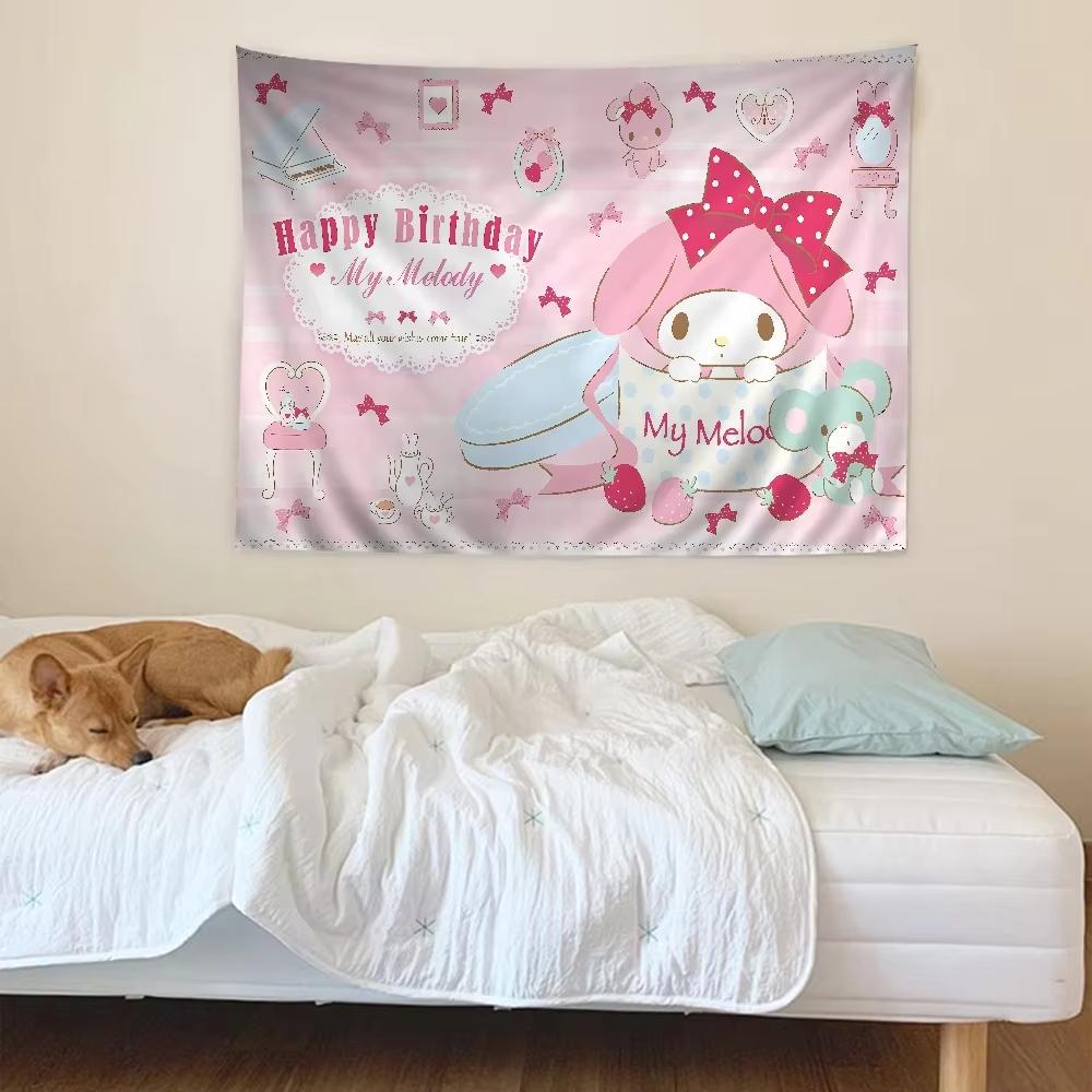 Cute My Melody Tapestry Bohemian Mandala Living Room Home Wall Decor