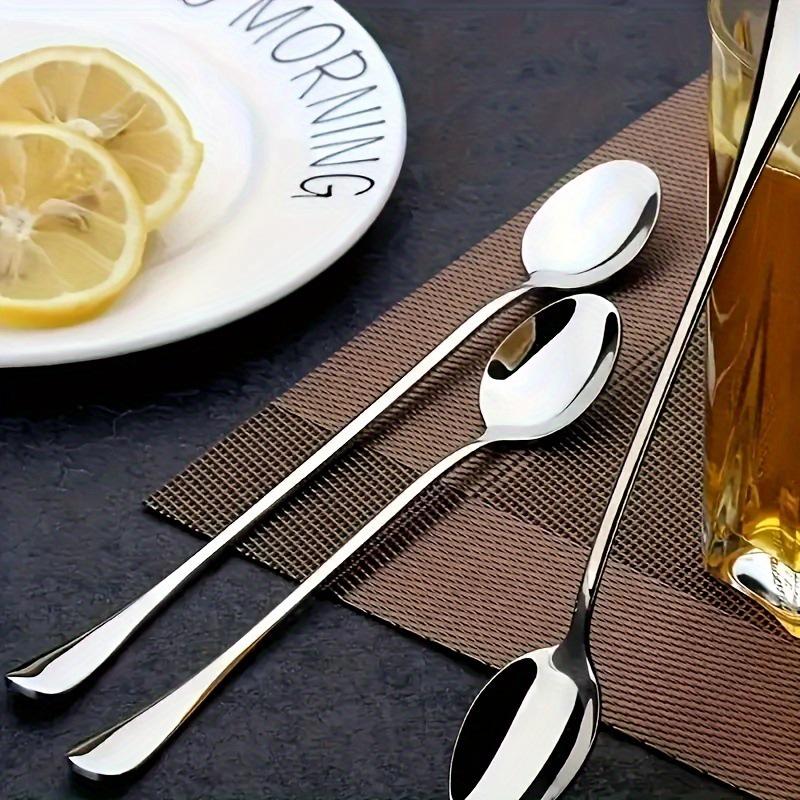 Stainless Steel Long Handle Iced Tea, Coffee, Ice Cream, Stirring & Cocktail Spoon F
