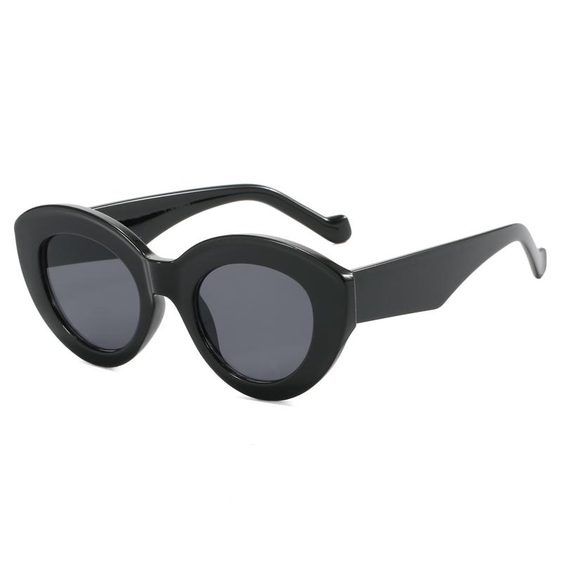 Trend Oval Cat Eye Sunglasses For Women Fashion Luxury Brand Star Decorative Ladies Sunglasses Eyewear Retro Shades Popular