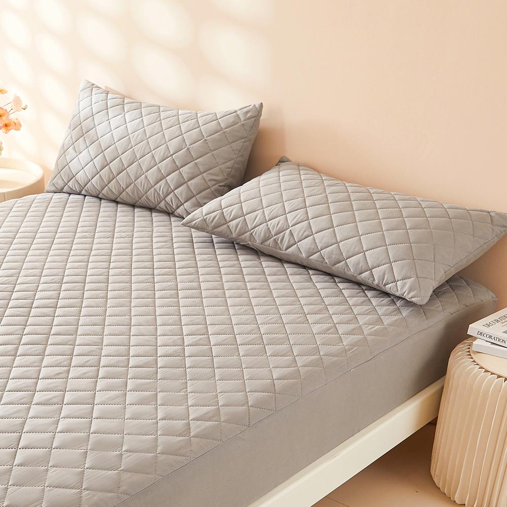 2pcs Waterproof Throw Pillowcases Envelope Soft Breathable Pillow Covers for Bed Protector 50x75cm, Grey/Blue/Green