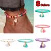 8 Colors Boho Shell Anklet Set Gold Ankle Bracelet Beaded Anklet Beach Footwear Accessories for Ladies and Girls