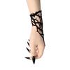 Velvet Spider Web Bracelet Black Spike Adjustable Hand Chain Gothic Bracelet  Role Playing