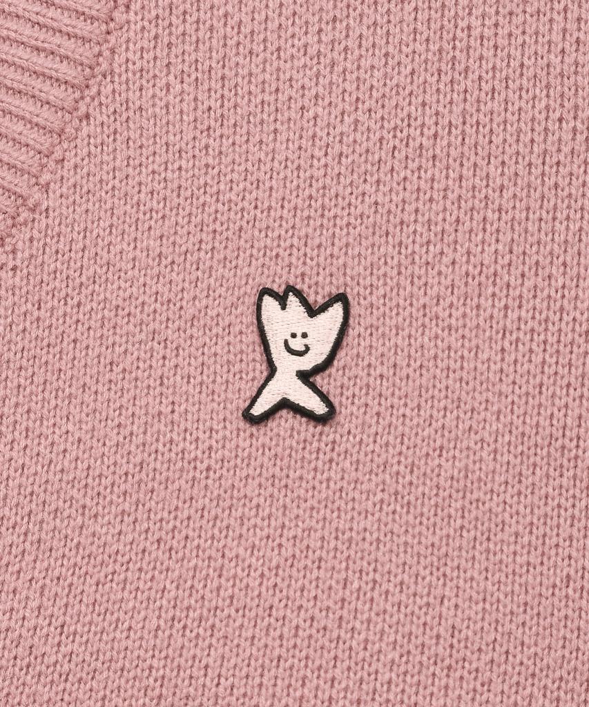 Wacky Willy Basic V-Neck Cardigan Pink