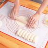 LIMNUO Silicone Cooking Mat, Bread Mat, Baking Mat with Measuring Pad, Large Size, Food-Grade Silicone, Non-Slip, for Baking Tools (Red, 30x40cm)