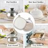 Thickened Pot Holders for Kitchen Waves Texture Non-Slip Silicone Potholders Heat-Resistant Hot