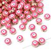 10Pcs Handmade Enamel Resin Flat Round Evil Eye Beads for Necklace Bracelet DIY Jewelry Making Beads Charms Accessories