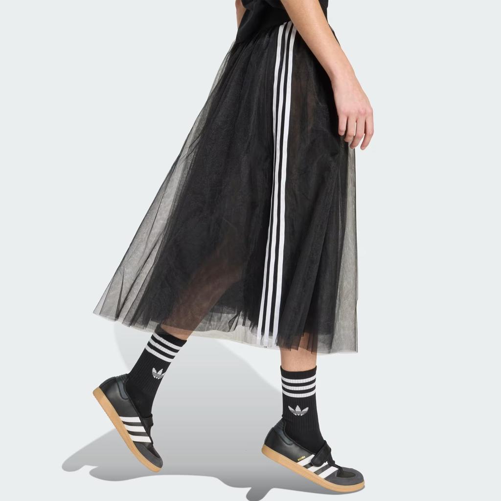 adidas Оригиналы Тюль Классическая В полоску Удобная Повседневная Длинная Юбка Женские Юбки KS6563