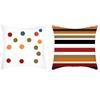 Geometric Contrast Color Canvas Pillowcase Simple Style Linen Pillow Cushion Cover