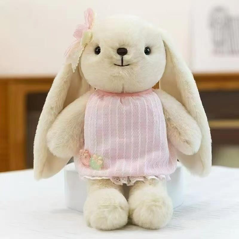 Rabbit Fragrant Cuter Plush Doll With Dress And Bow Decoration For Play Kids
