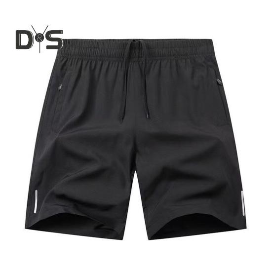 Мужские пляжные шорты с эластичной резинкой на талии, быстросохнущие, повседневные короткие брюки с укрепленными карманами, уличная одежда