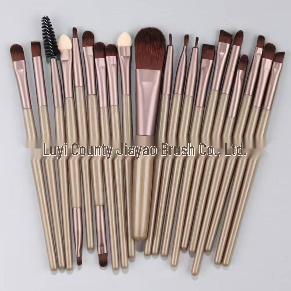 20-Piece Eye Makeup Brush Set - Includes Eyeshadow & Blush Brushes - Complete Beauty Tools Collection