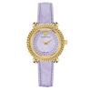 Versace Women's Greca Twist Watch (VE6I00223) with Quartz Movement, Water Resistant, Sapphire Crystal, and a Light Purple Dial In Stainless Steel.