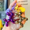 Mini Heart Balloon Dog Keychain Colorful Acrylic Charm Perfect Parties For