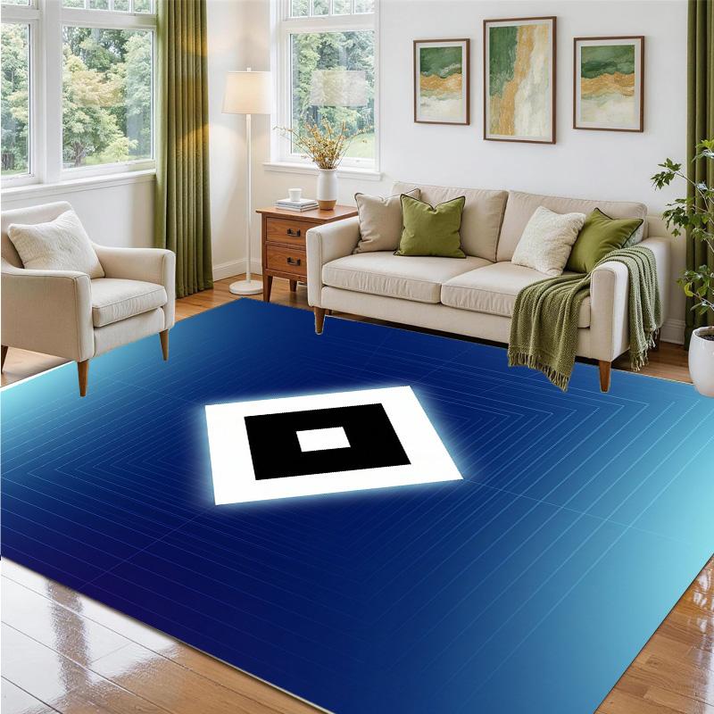 Hamburger SV Football Design Crystal Velvet Rug Soft Decorative Mat for Bedroom Entrance
