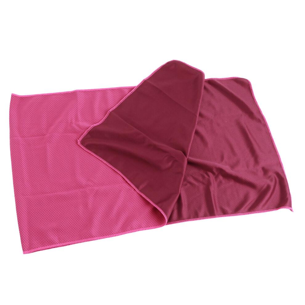 Cooling Sports Towel in Magenta Perfect for Gym Yoga and Outdoors