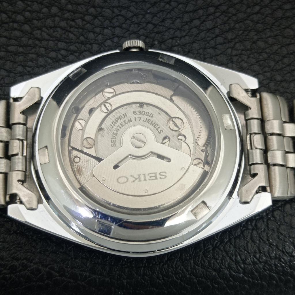 ОТРЕСТАВРИРОВАННЫЕ ВИНТАЖНЫЕ МУЖСКИЕ АВТОМАТИЧЕСКИЕ ЧАСЫ SEIKO 6309A ЯПОНИЯ БЕЛЫЙ ЦИФЕРБЛАТ a442717-1