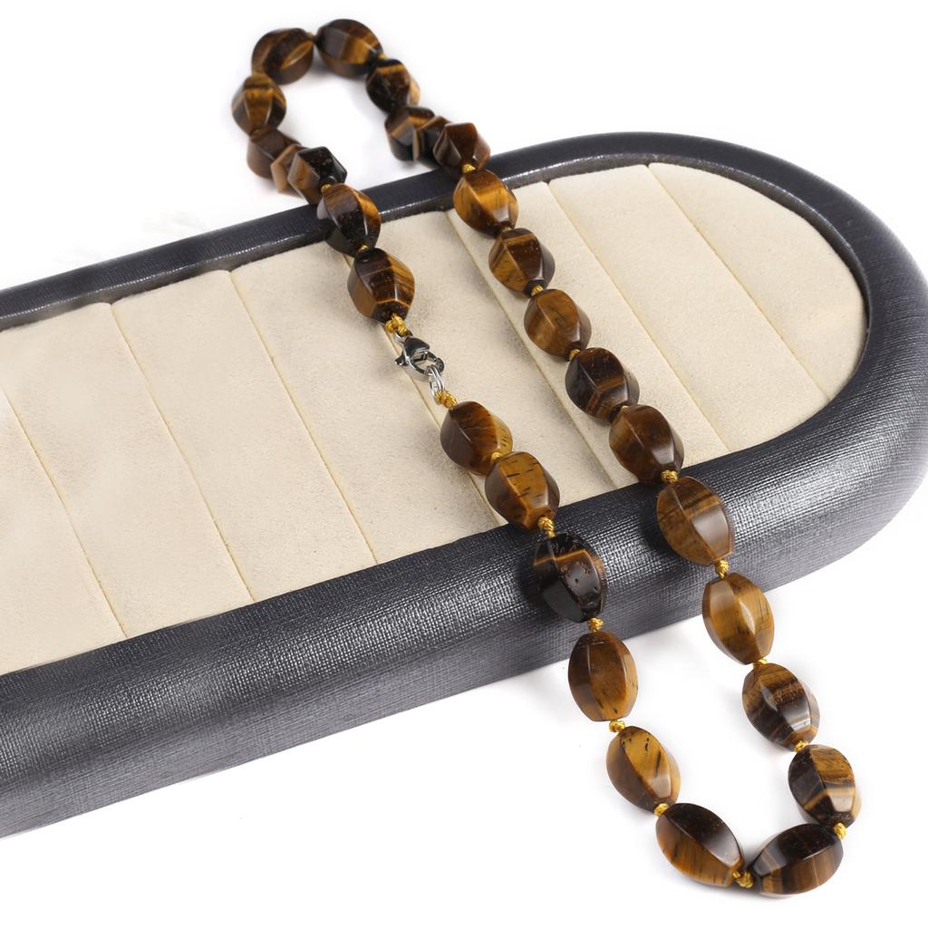Женское ожерелье из натурального камня, ожерелье с тигровыми глазами, нерегулярные бусины, подвески для подарка на день рождения, длина 45 см