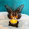 Home Fashion Table Decoration New Creative Iron Butterfly Candlestick Gold Electroplated Iron Wire Light Luxury Candle Holder