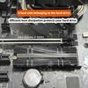 Продвинутое решение для охлаждения M.2 2280 NVMe накопителя. Оптимизированная конструкция воздушных потоков снижает рабочие температуры на 5-30 ℃