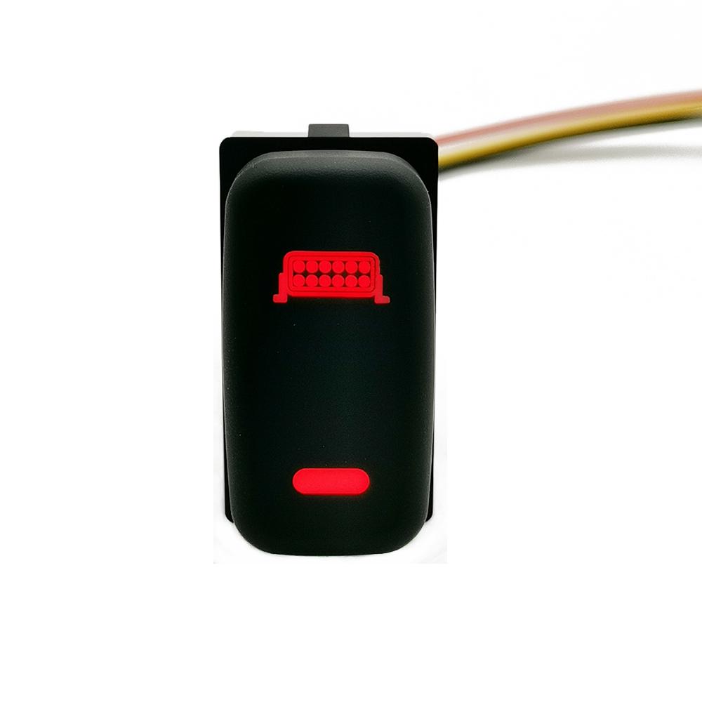 1Pc Car LED Rear Fog Light Radar Fan Switch Button with Wire For Mitsubishi Outlander Pajero V73 V93 V97 Lancer EX Accessories
