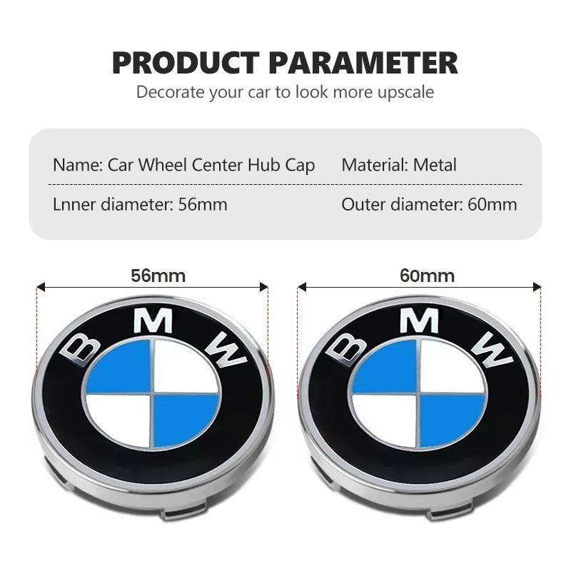 4pcs 60mm Car Wheel Center Cover Hub Cap Auto Decoration Accessories For BMW X1 X2 X3 X4 X5 X6 F49 F39 F25 G01 F16 G06 G07 F25