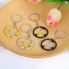Mini Steering Wheel Keychain Non-Fading Metallic Finish Sturdy Design Key Accessory for Car Racers Hobby Collection