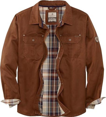 Демисезонная куртка Legendary Whitetails journeyman shirt jacket flannel lined water resistant copper rust