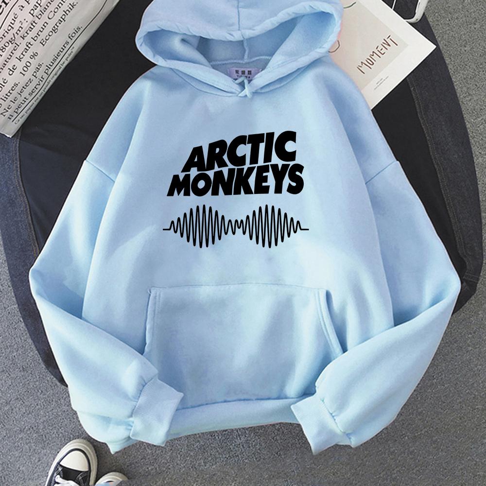 ARCTIC MONKEYS Sound Wave Толстовка Музыкальная группа Одежда для фанатов Флисовые пуловеры с принтом и длинными рукавами Унисекс Толстовки в стиле хип-хоп Толстовки