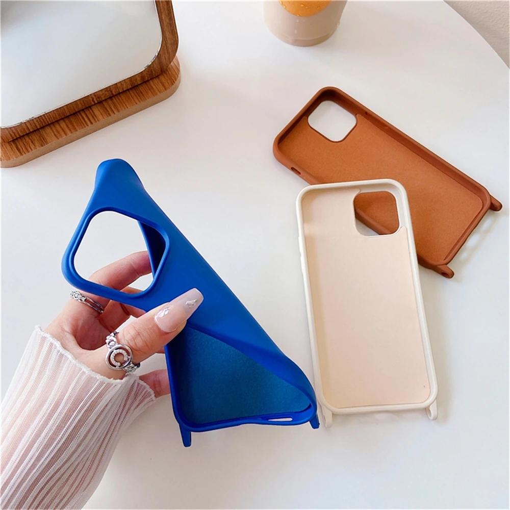 Мягкий силиконовый чехол-цепочка на шею для iPhone 16 15 Plus 14 13 12 11 Pro Max Mini X XS XR 8 7, чехол для шнура на шею