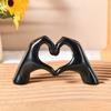 1PC Heart Hand Statue Living Room Bedroom Decoration, Love Finger Modern Hand Gesture Sculpture Home Shelf Desktop