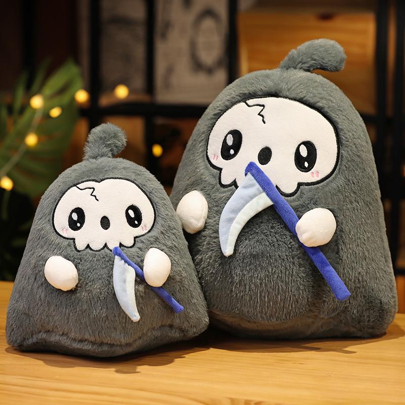 New Halloween Ghost Plush Soft Plush Stuffed Grim Reaper Doll Cute Plush Toys Halloween Room Decor Gifts