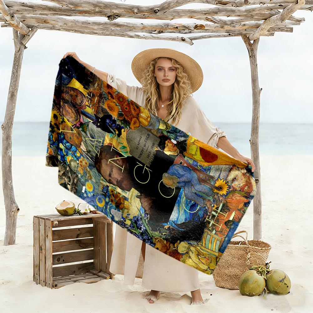 Van Gogh Beach Towel Soft Durable Quick-Dry Comfortable Lightweight