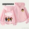 Roblox Kids Zip Hoodie for Kids Ages 4-14 Multiple Pattern Options Unisex Lightweight Zip Jacket HD Print Easy Wear Sporty and Casual Style Polyester