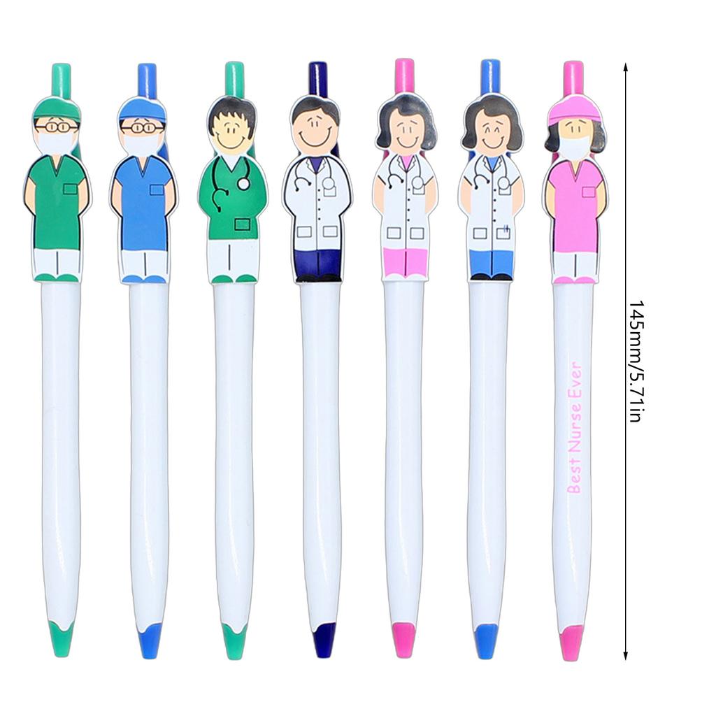 14 шт. шариковая ручка для доктора и медсестры, выдвижная шариковая ручка с зажимом для ручки, пишите плавно 1,0 мм для больницы, школы, офиса