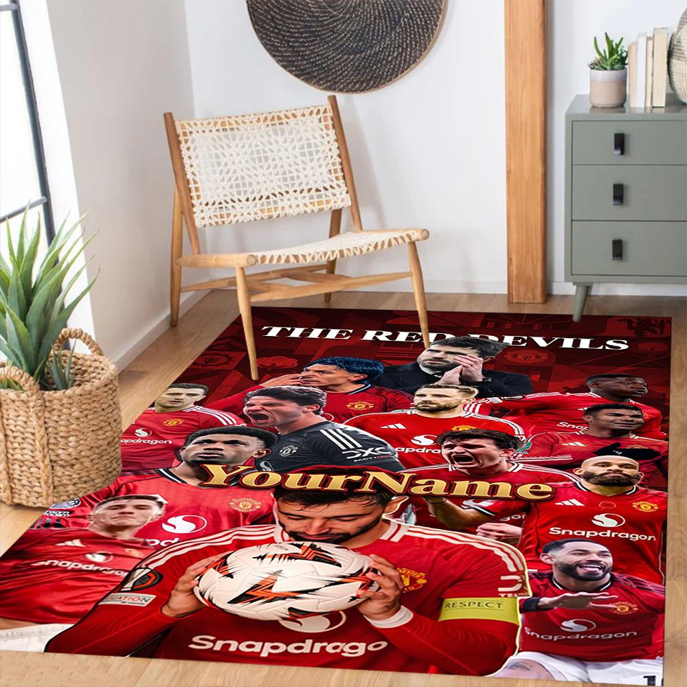 Manchester Customize Text Area Rug Suitable for Foyer Hallway Outdoor Dining Room Anti-slip Rug Office home decor Perfect Birthday/Christmas Gift Idea