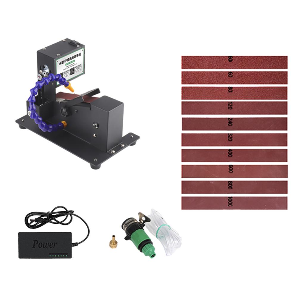 250 Вт мини-ленточный шлифовальный станок, электрический шлифовально-полировальный шлифовальный станок для сухой и влажной шлифовки, шлифовальный станок