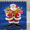 Яркая водонепроницаемая рождественская шторка для душа с Санта-Клаусом и снеговиком для яркого праздничного декора