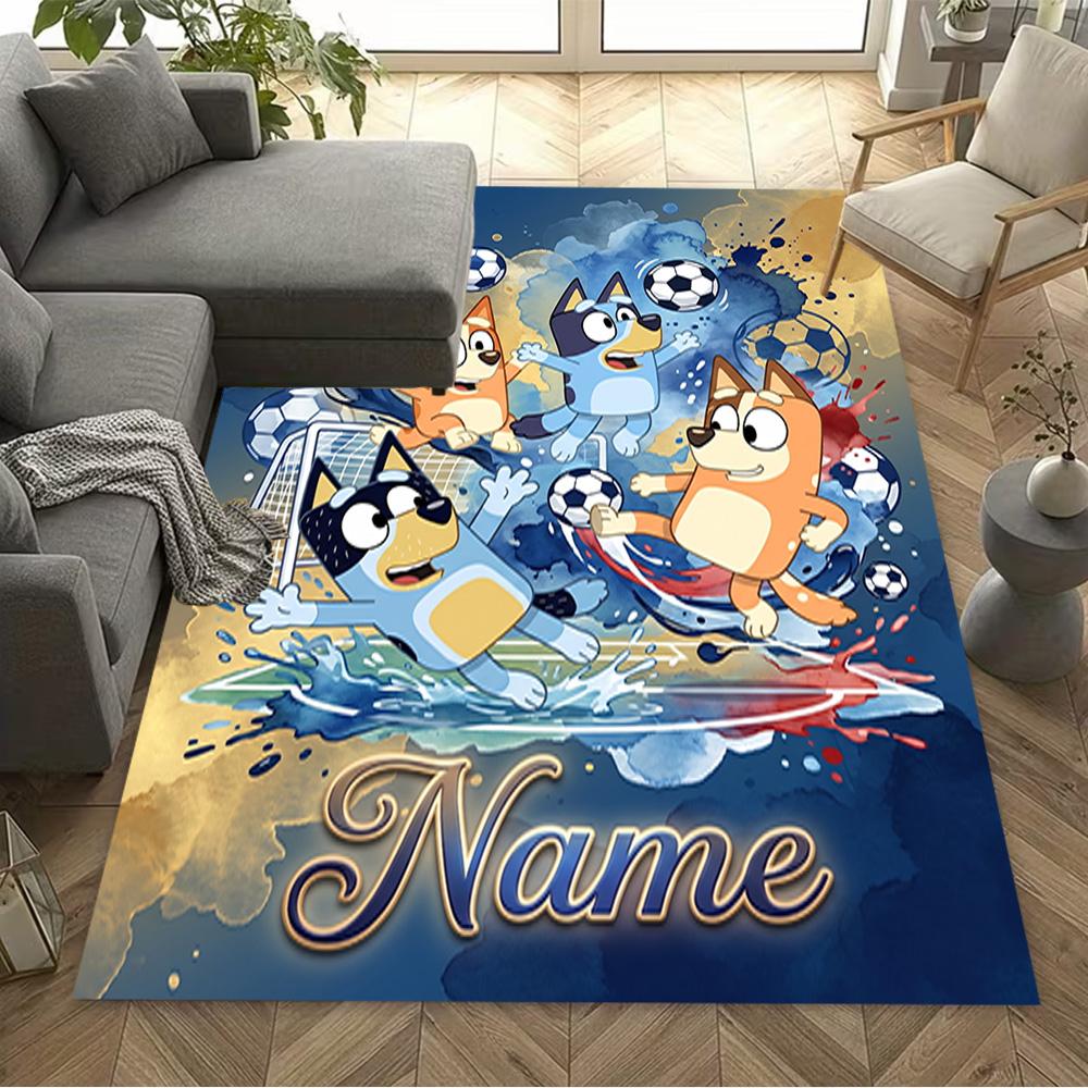 Rainbow Sports Party Personalized Name Carpet Design for Bedrooms Decorate room Living Rooms Game Room Antislip Carpet Office home decor