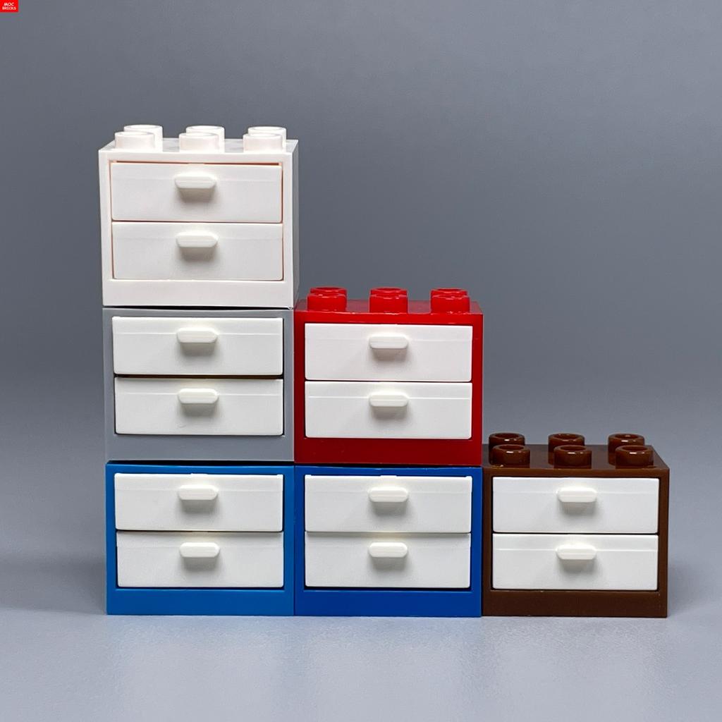 Коробка-шкафчик для кубиков MOC Контейнер 2x3x2 Шкафы Собираемые Частицы 4532 4533 Городской Дом Строительные Кирпичики Детали
