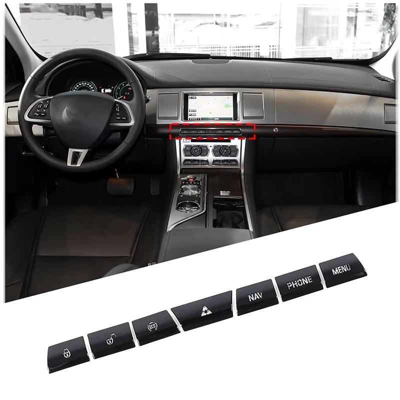 Для Jaguar XF 2012-2015 Алюминиевая наклейка-крышка кнопки центрального управления, кондиционера, мультимедиа для автомобиля, аксессуары для интерьера