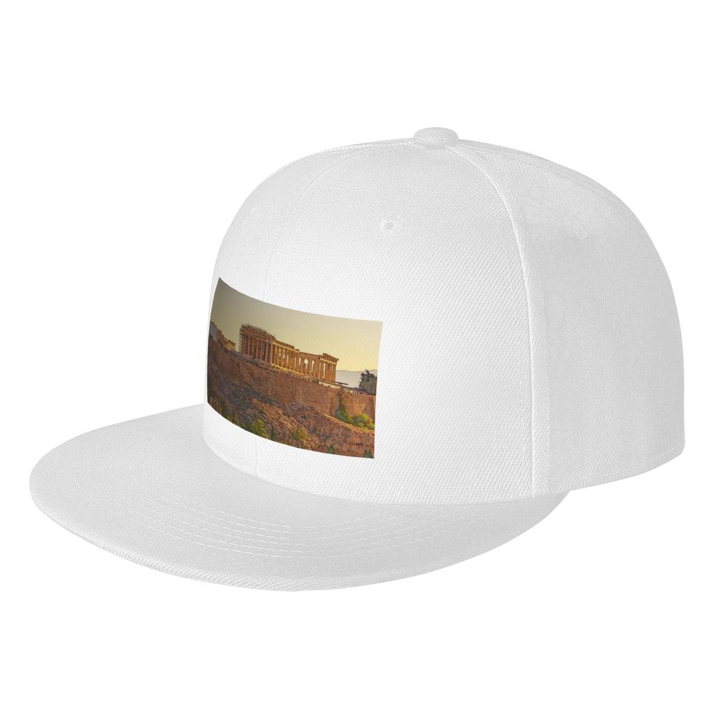 Fashion Athens Greece City Flat Brim Sun Hat Artistic Style Cap Womens