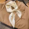 70*70cm Simple Seagull Printed Square Scarf Stylish Imitation Silk Satin Shawl Spring Autumn Thin Sunscreen Headscarf For Women