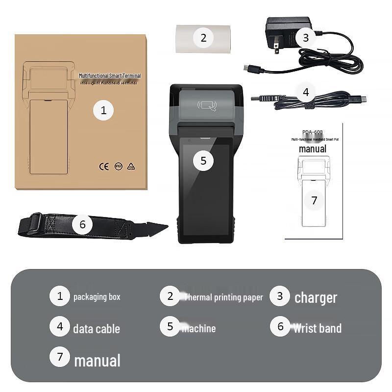 QS PDA-608 Handheld Integrated Scanner & Thermal Printer