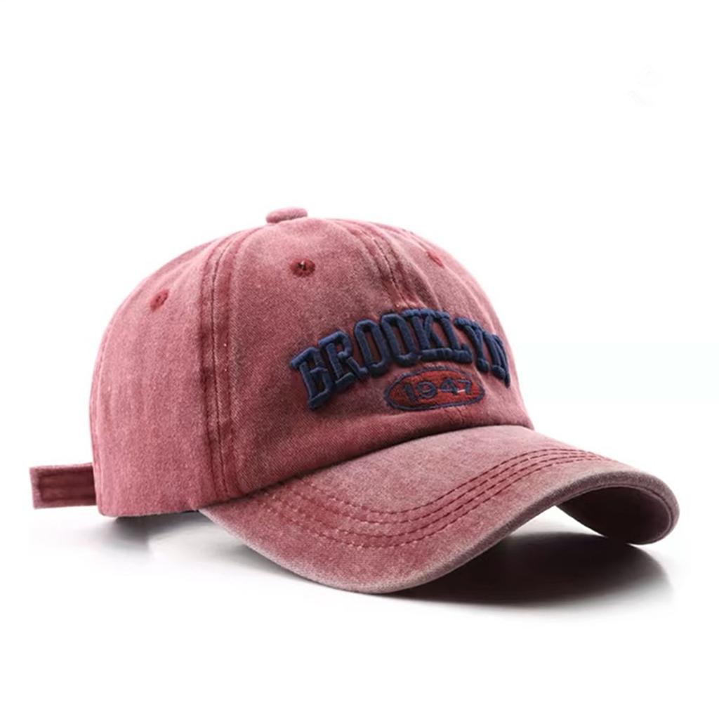 1Piece Unisex Brooklyn Embroidered Stitching Wash Baseball Cap Outdoor Adjustable Sunscreen Leisure Hat Spring Autumn Travel Vacation
