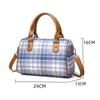 Модная женская сумка большой вместимости в клетку, новая сумка через плечо для колледжа в стиле кэжуал, многофункциональный рюкзак-бочонок