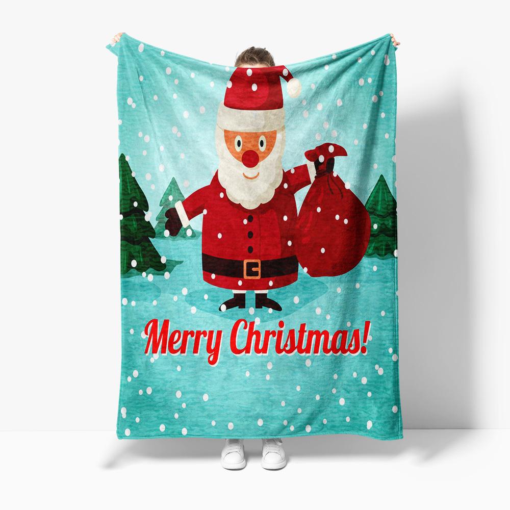 Soft Fluffy Throw Blanket Cozy Warm Sherpa Fleece Blanket Decorative Bedspread Couch Cover Gift Holiday Home Decor Christmas