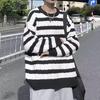 Полосатый свитер мужской осенне-зимний ленивый японский свободный кардиган ретро модный бренд зимний утолщенный с длинным рукавом вязаный свитер
